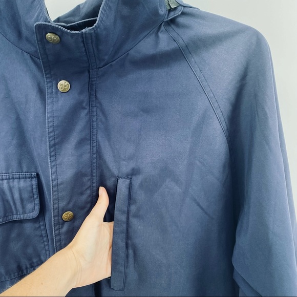 Eddie Bauer Blue Zip Snap Nylon Lined Jacket - Picture 5 of 16